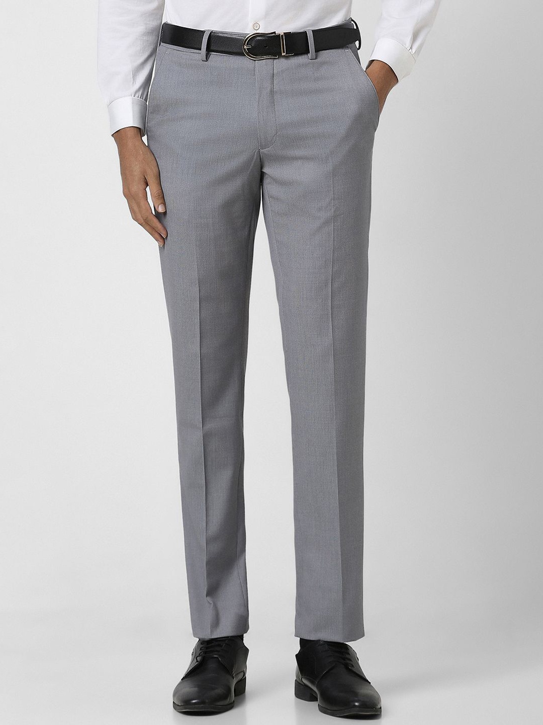 

Van Heusen Men Slim Fit Formal Trousers, Grey