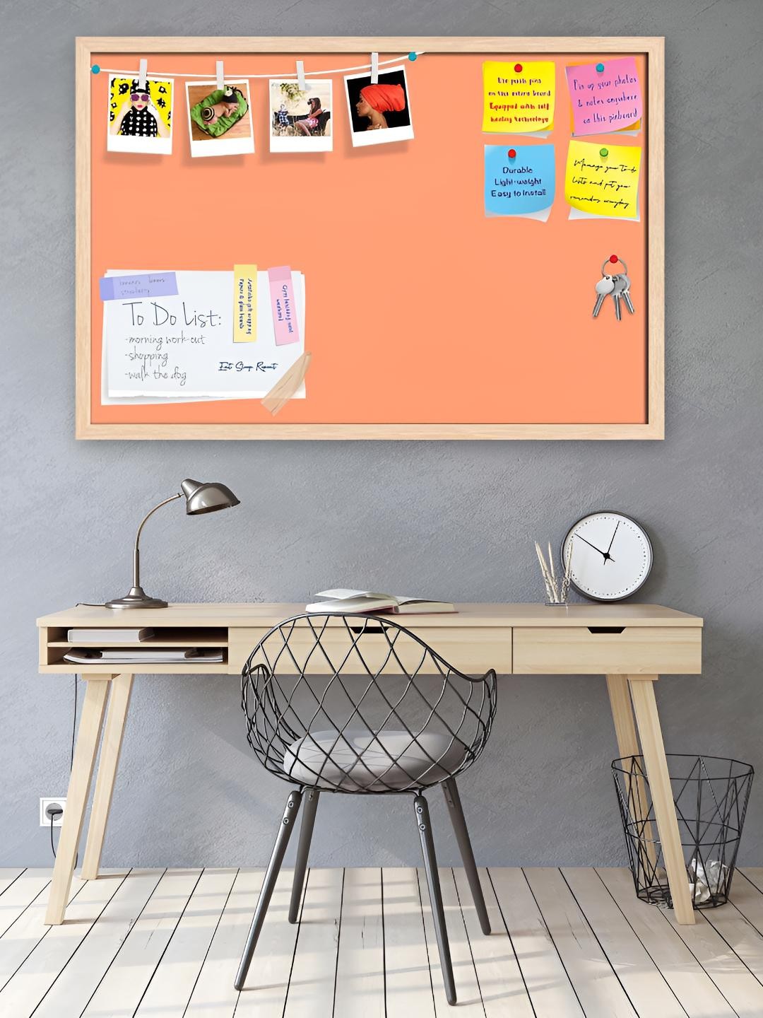

ArtzFolio Wooden Notice Pin Board, Red