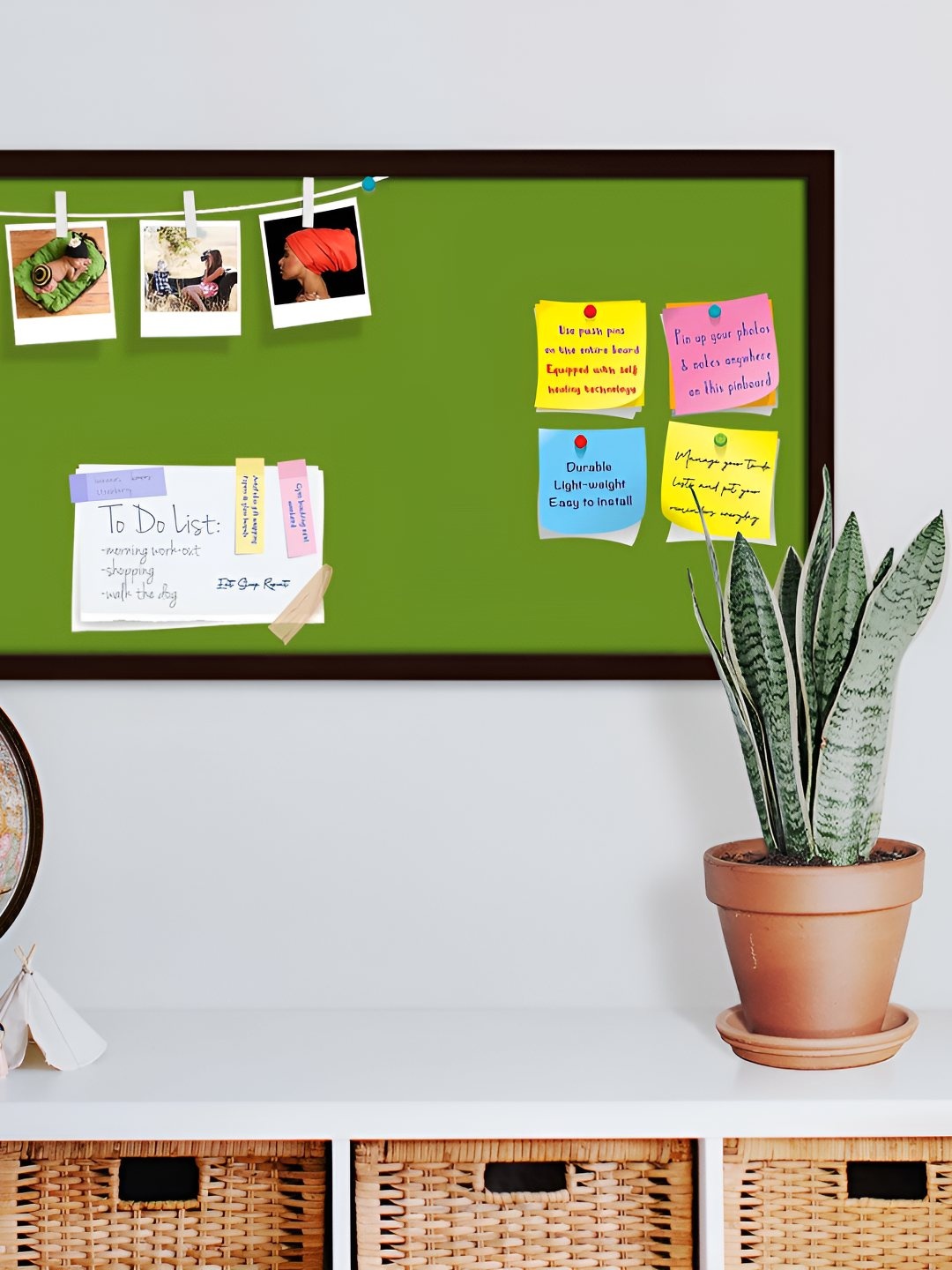 

ArtzFolio Wooden Notice Pin Board, Green