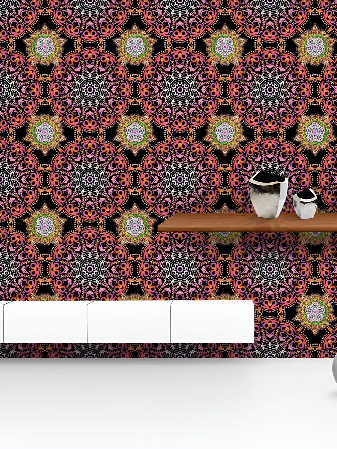 

ArtzFolio Printed UV-Resistant Anti-Bacterial Geometric Pattern Peel & Stick Wallpaper, Multi