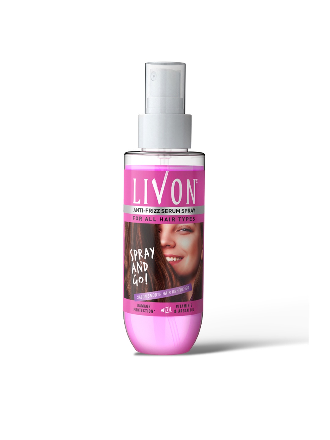 

Livon Shake & Spray Hair Serum For Frizz-free Smooth & Glossy Hair on-the-go - 100ml, Pink