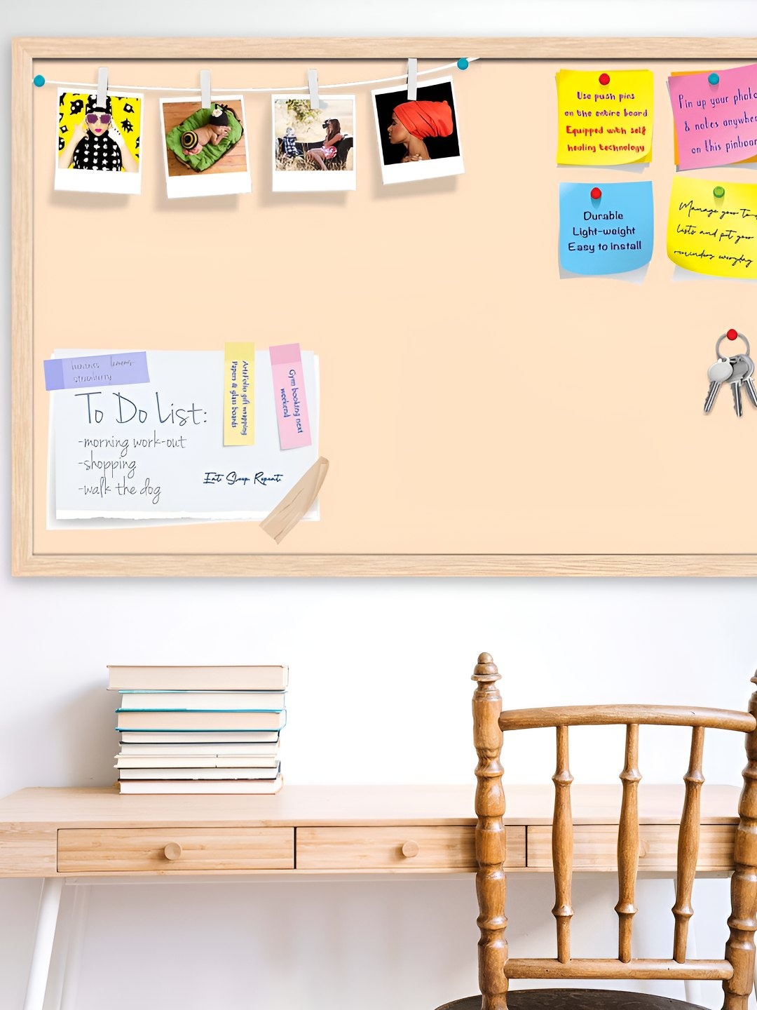 

ArtzFolio Wooden Notice Pin Board, Brown