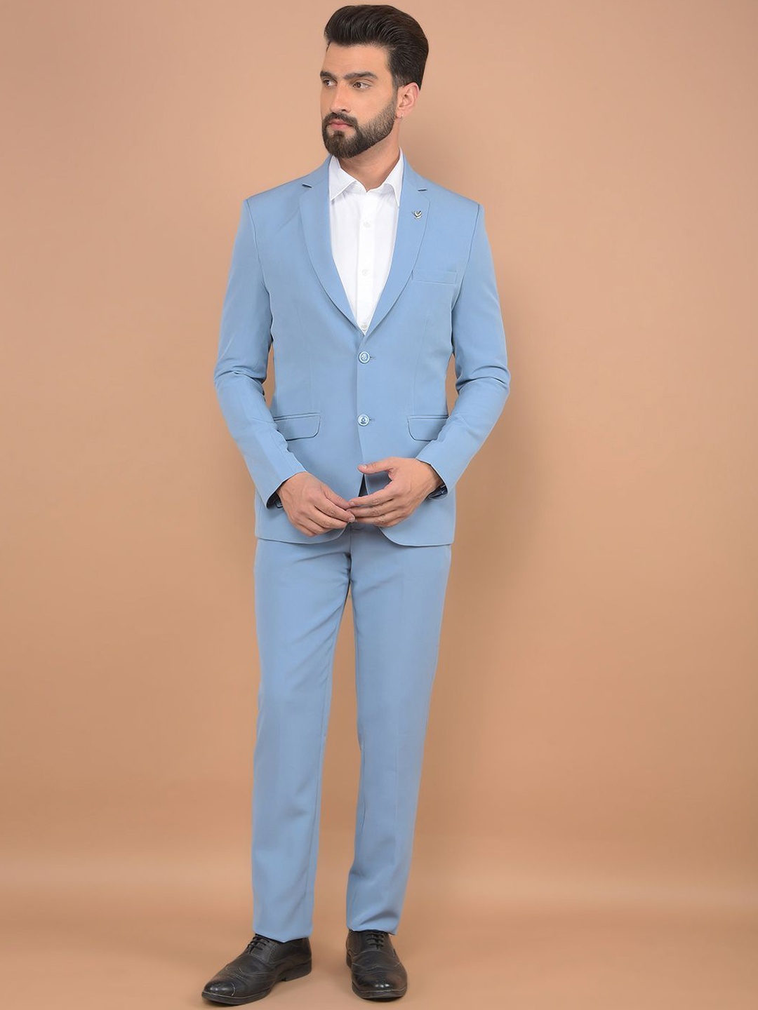 

Canary London Slim-Fit Single-Breasted Two-Piece Suit, Blue