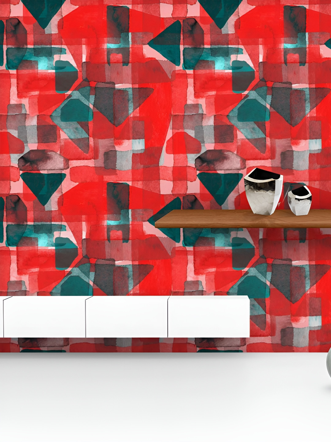 

ArtzFolio Printed UV-Resistant Anti-Bacterial Bauhaus Pattern Stripes Peel & Stick Wallpaper, Multi