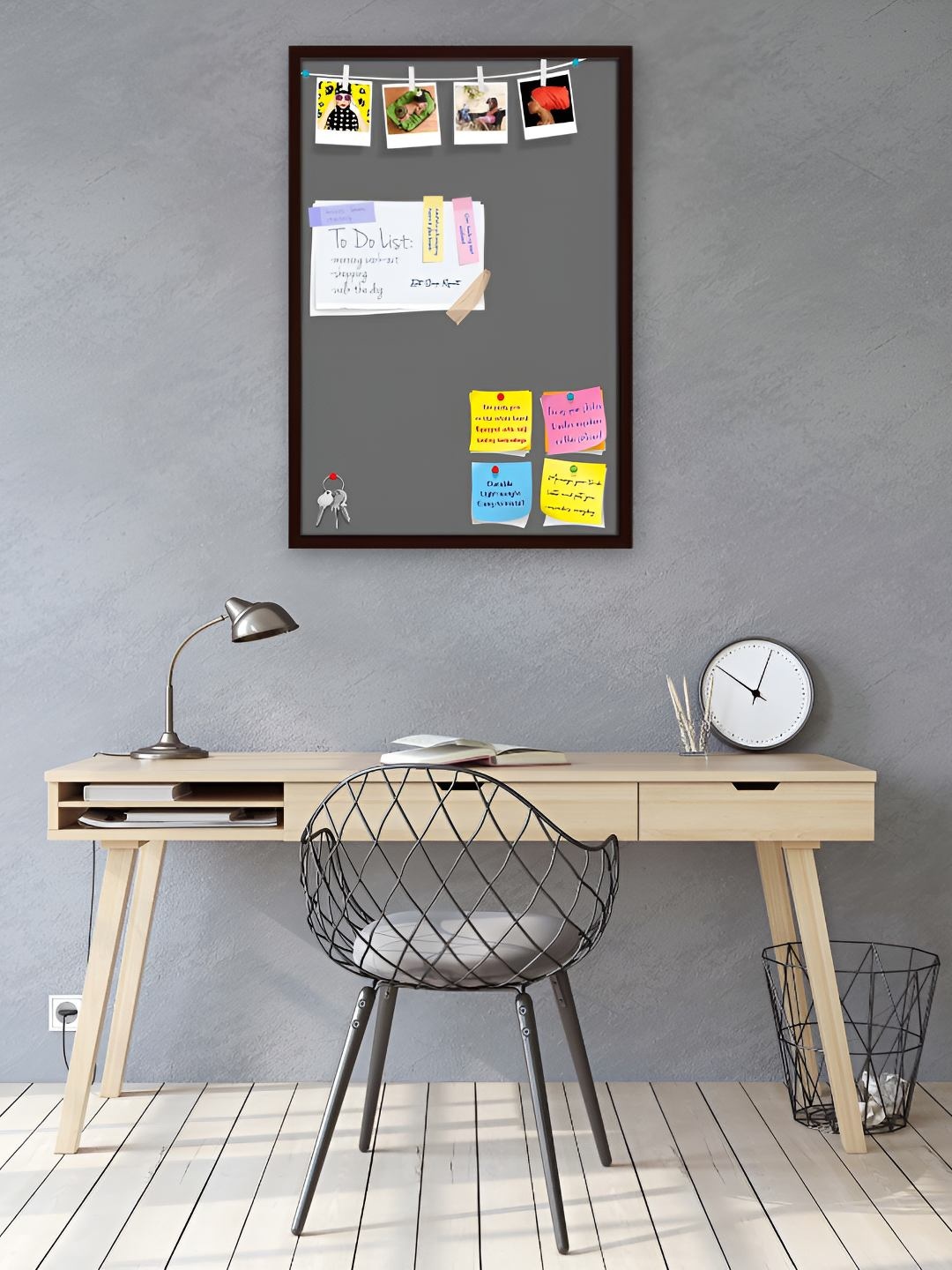 

ArtzFolio Wooden Notice Board, Grey