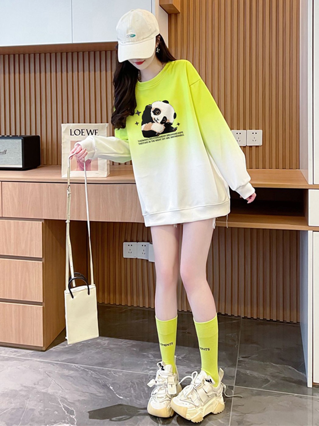 

JC Mode Women Striped Sweatshirt, Green