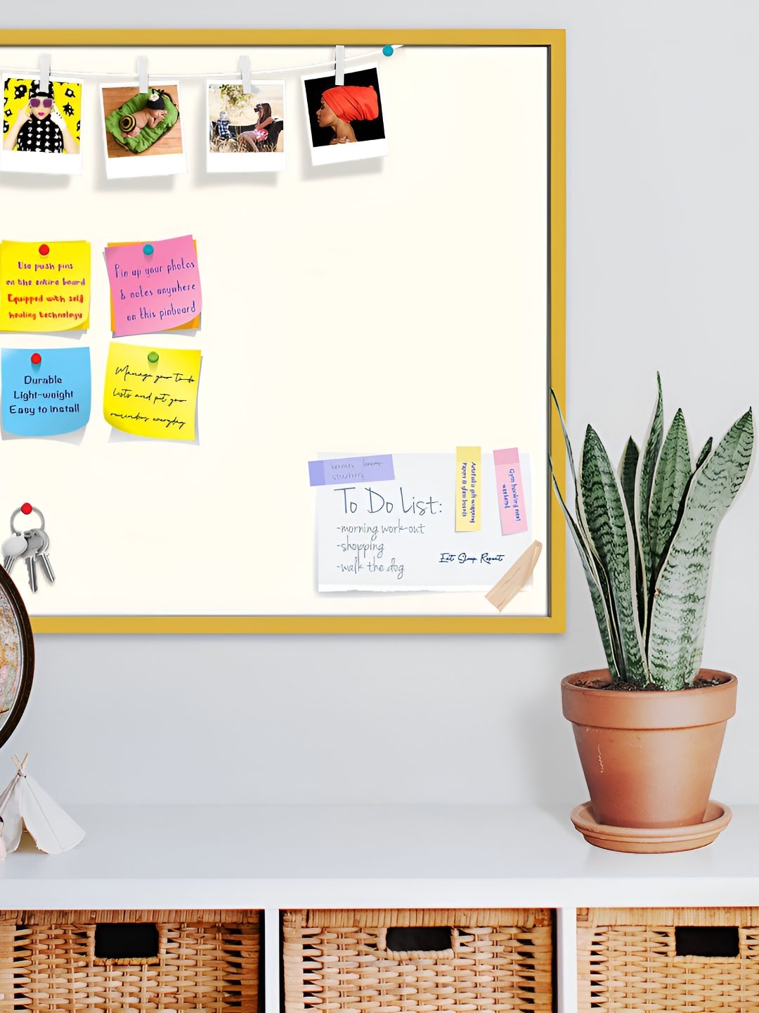 

ArtzFolio Wooden Notice Pin Board, White