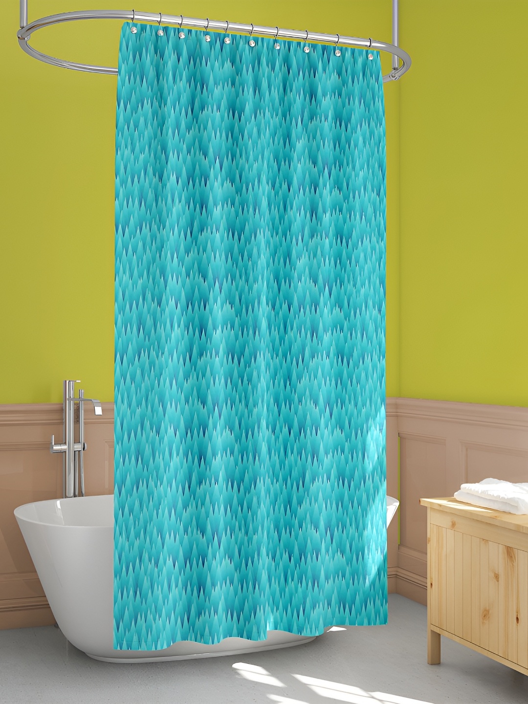 

ArtzFolio Blue Printed Water Proof Shower Curtain