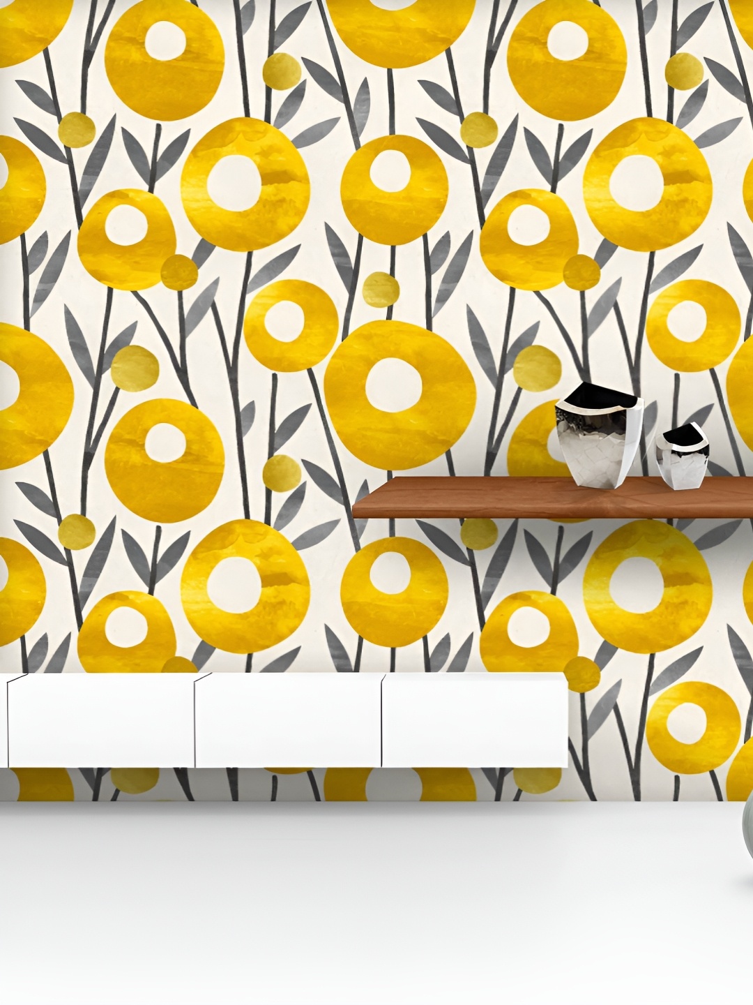 

ArtzFolio Printed UV-Resistant Anti-Bacterial Floral Dandelion Pattern Peel & Stick Wallpaper, Multi