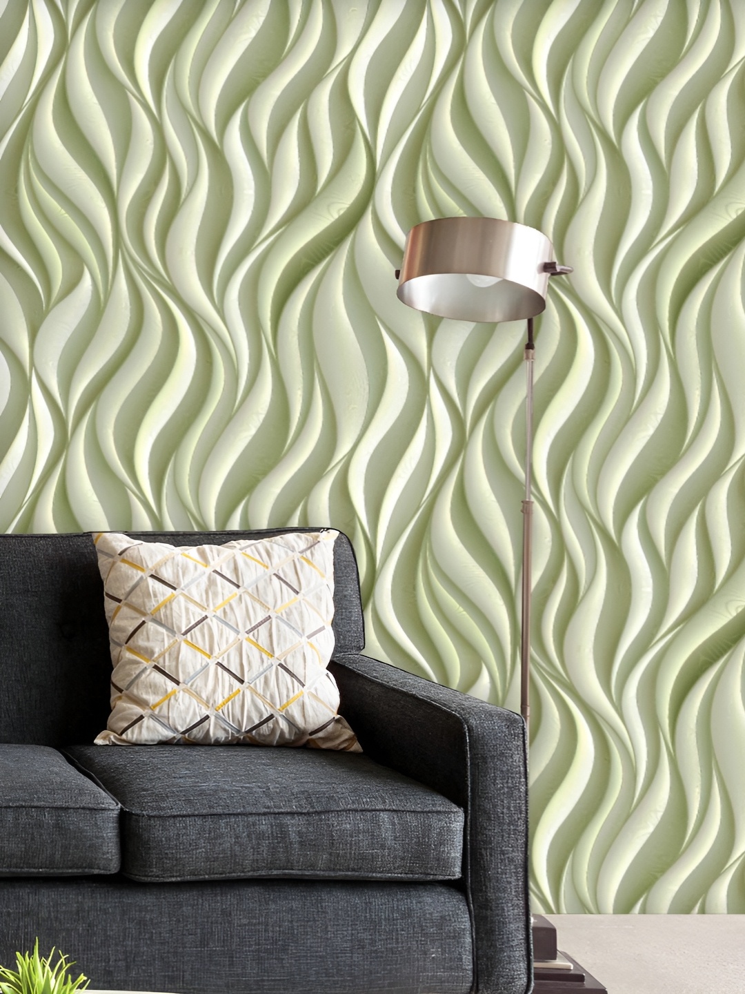 

ArtzFolio Printed UV-Resistant Anti-Bacterial Abstract Waves4 Peel & Stick Wallpaper, Multi