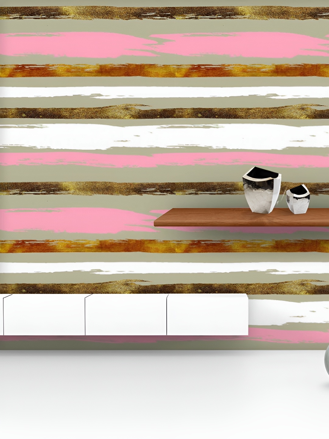 

ArtzFolio Pink & Brown Printed UV Resistant Wallpaper