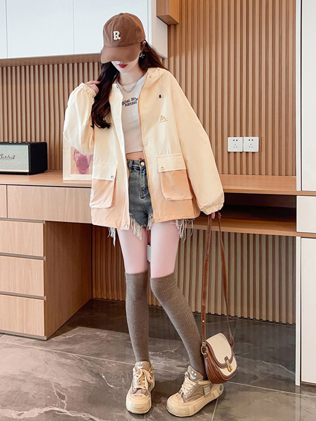 

JC Mode Women Hooded Long Sleeves Front-Open Sweatshirt, Yellow