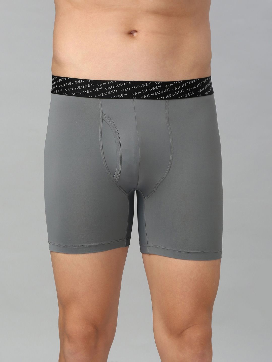 

Van Heusen Men Solid Quite Shade Flexi Stretch Tactel Boxer Brief, Grey