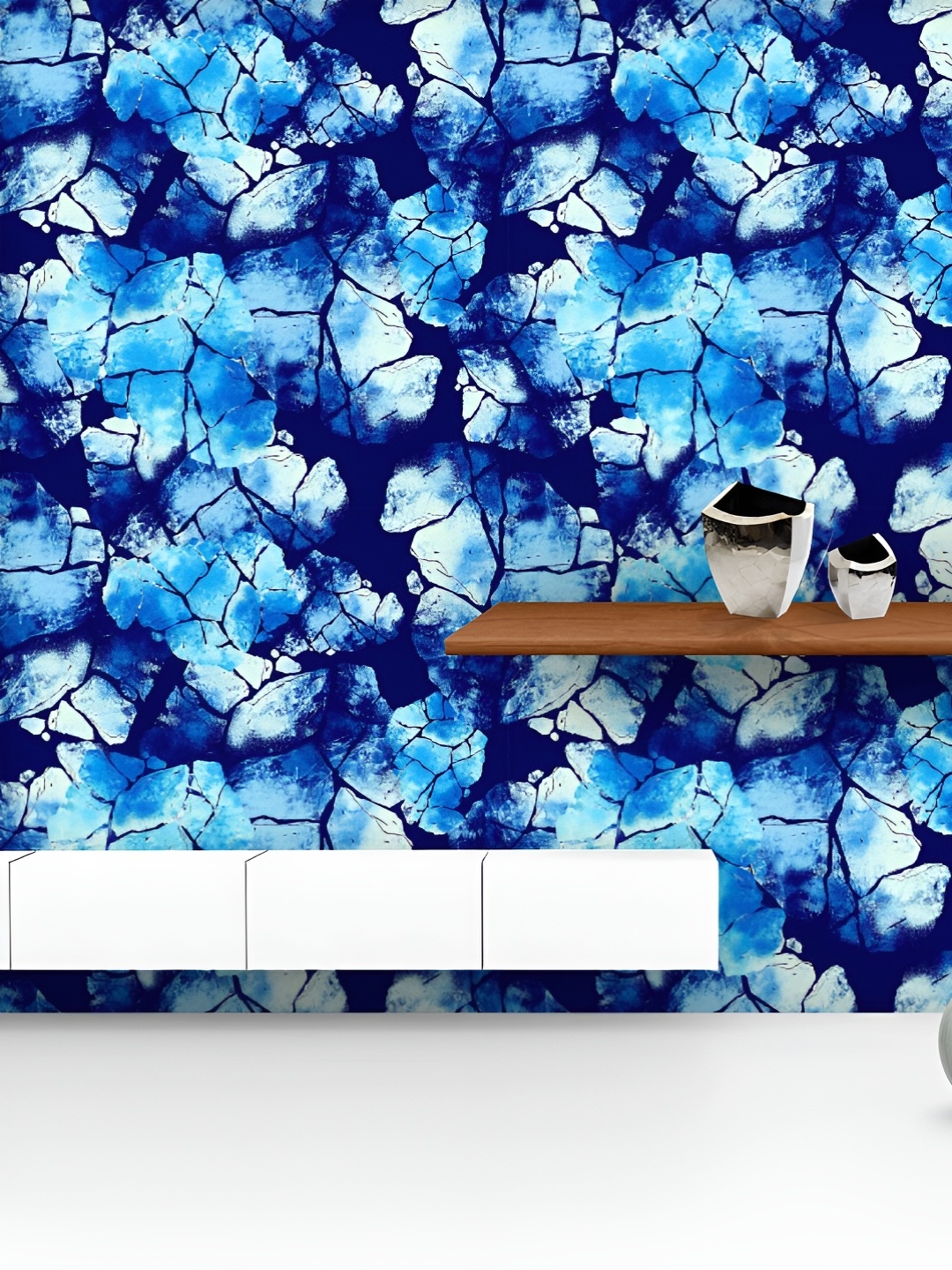 

ArtzFolio Blue & White Printed UV Resistant Wallpaper