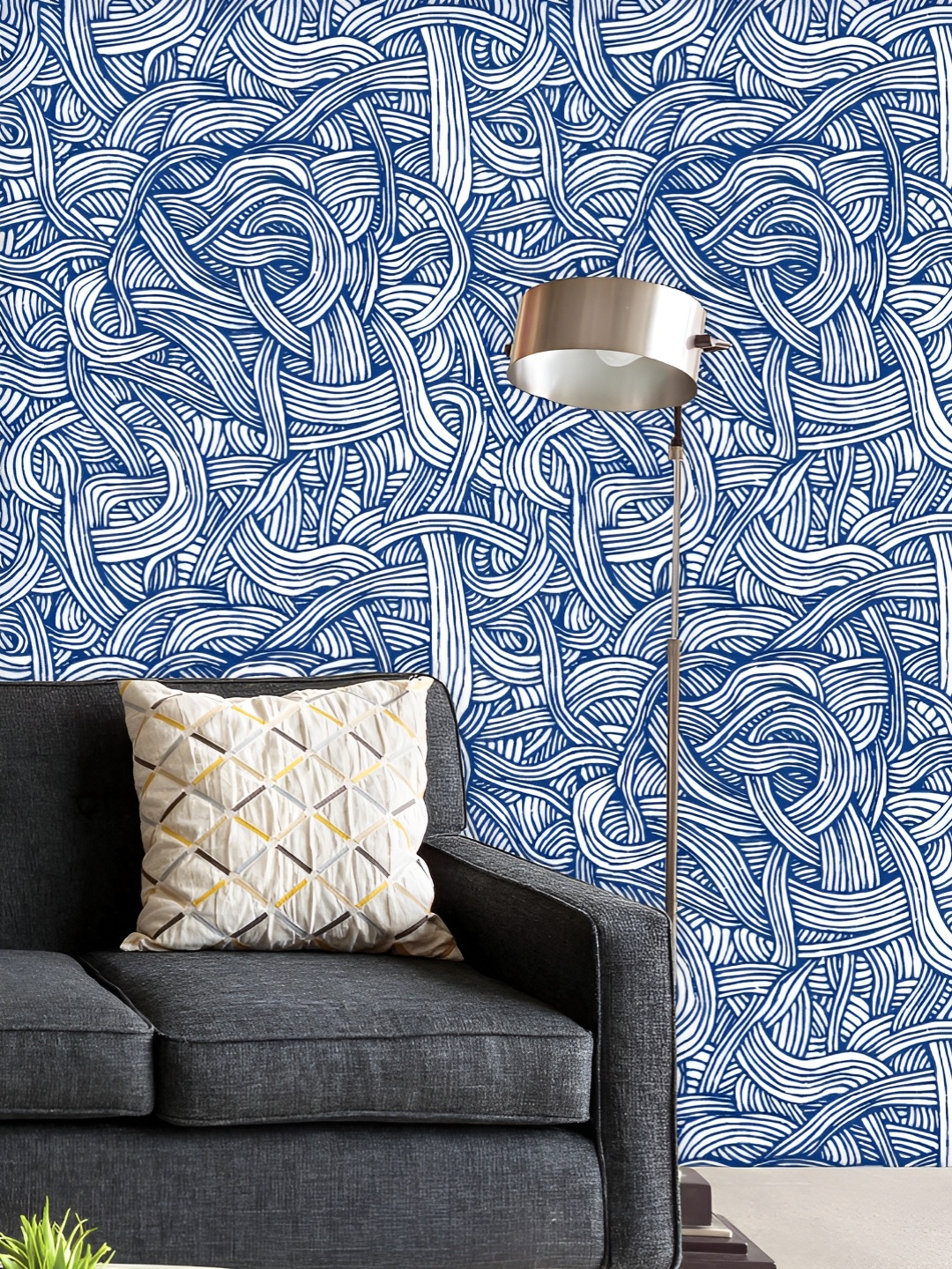 

ArtzFolio Printed UV-Resistant Anti-Bacterial Twisted Tapes Peel & Stick Wallpaper, Multi