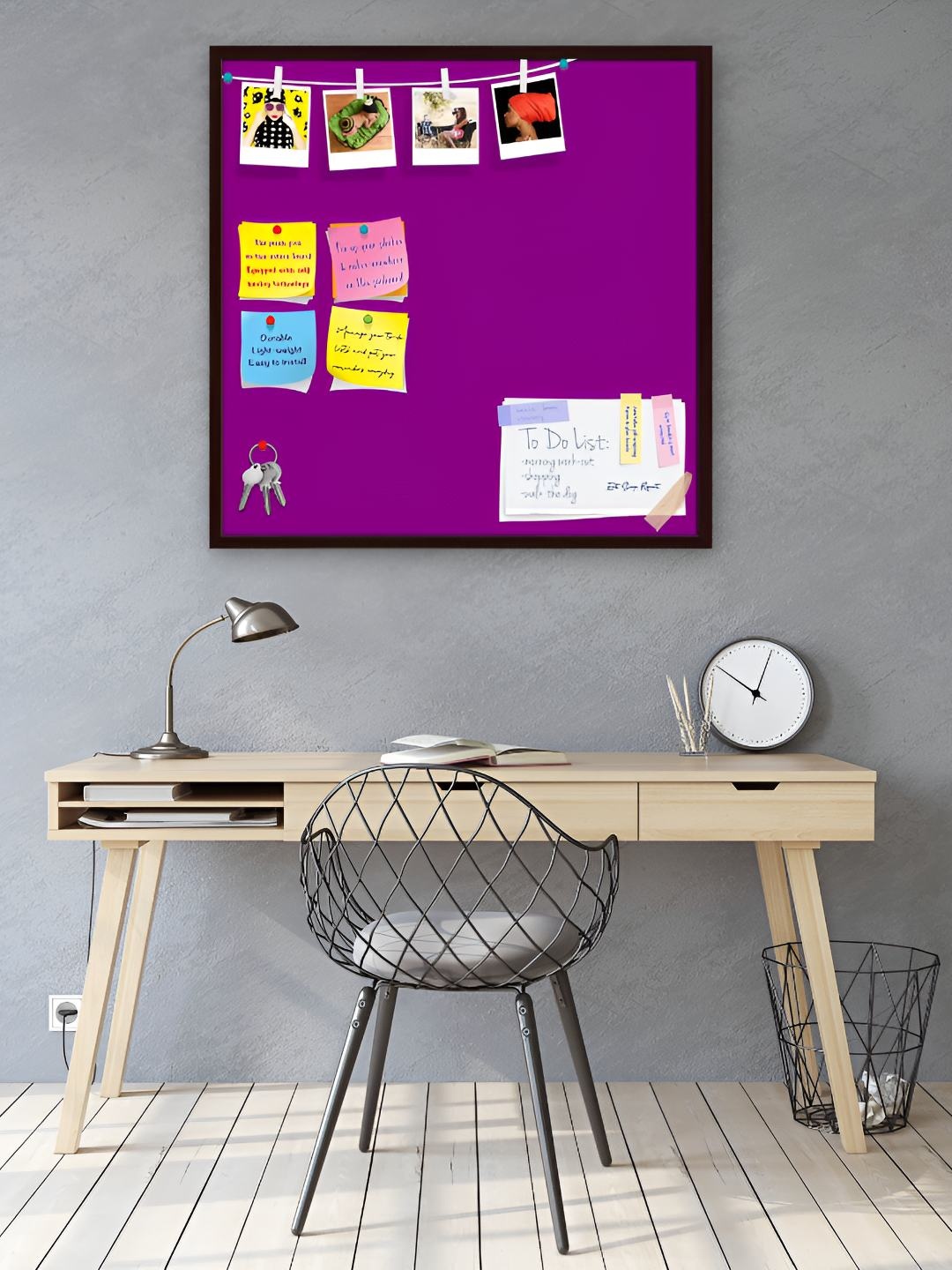 

ArtzFolio Wooden Notice Pin Board, Purple