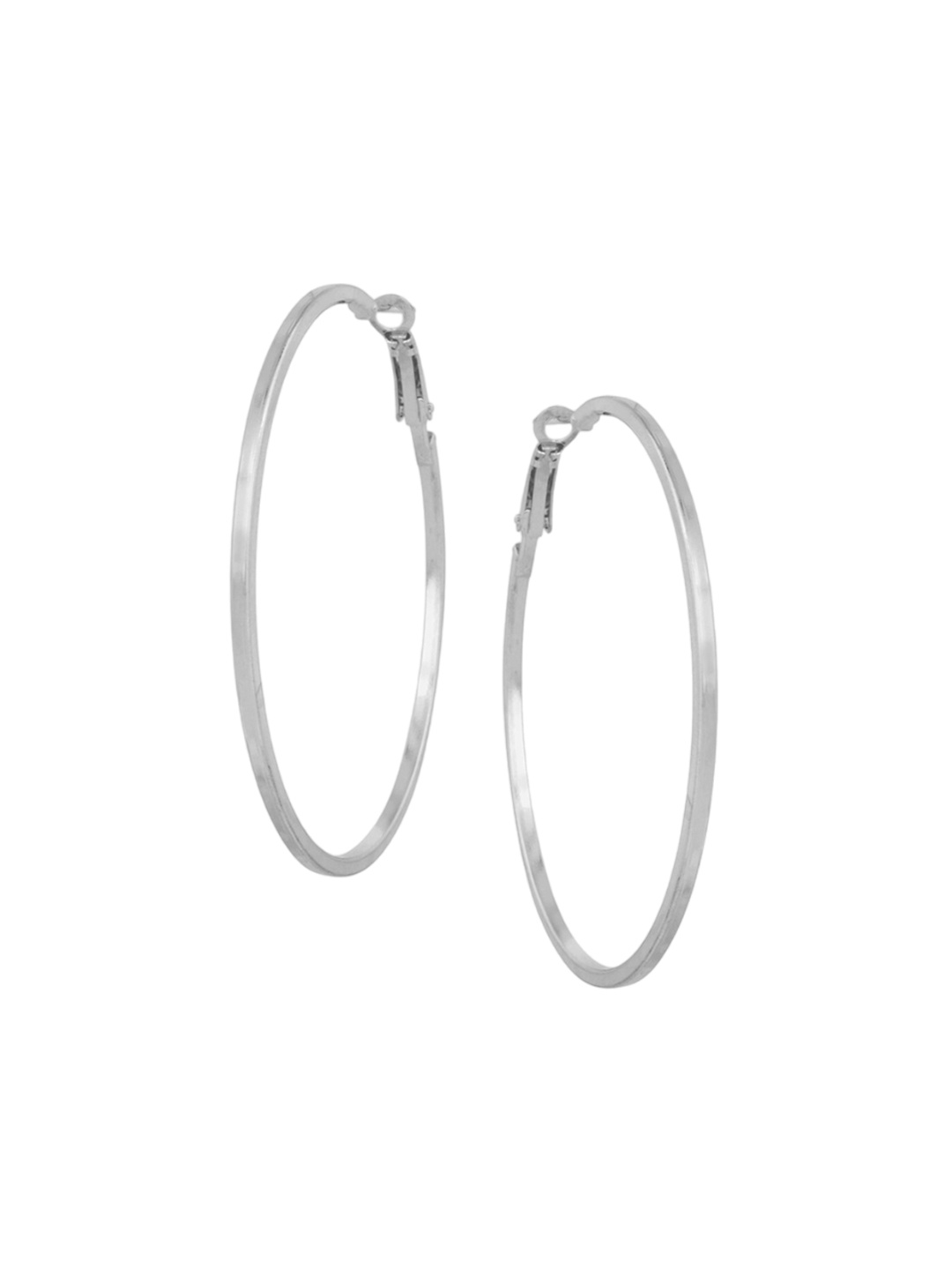 

MEMOIR Silver Plated Contemporary Hoop Earrings