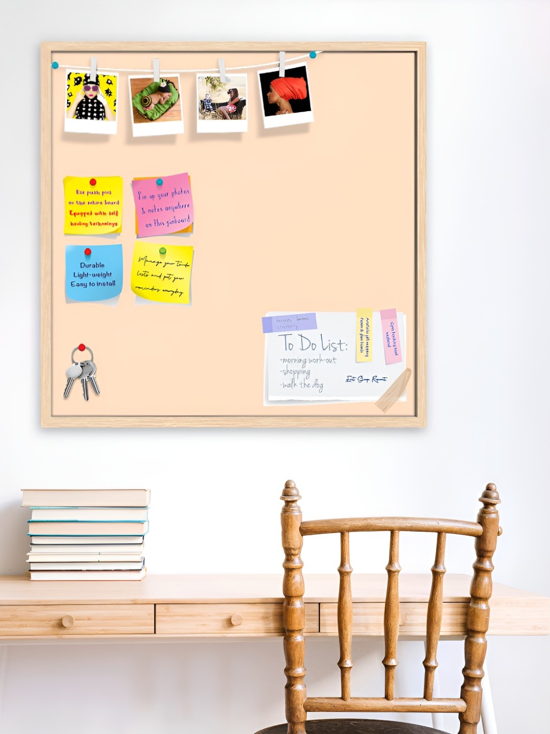 

ArtzFolio Wooden Notice Pin Board, Brown