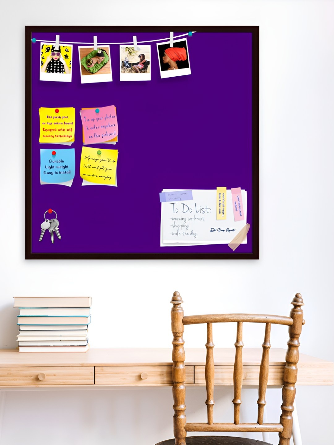 

ArtzFolio Wooden Notice Pin Board, Purple