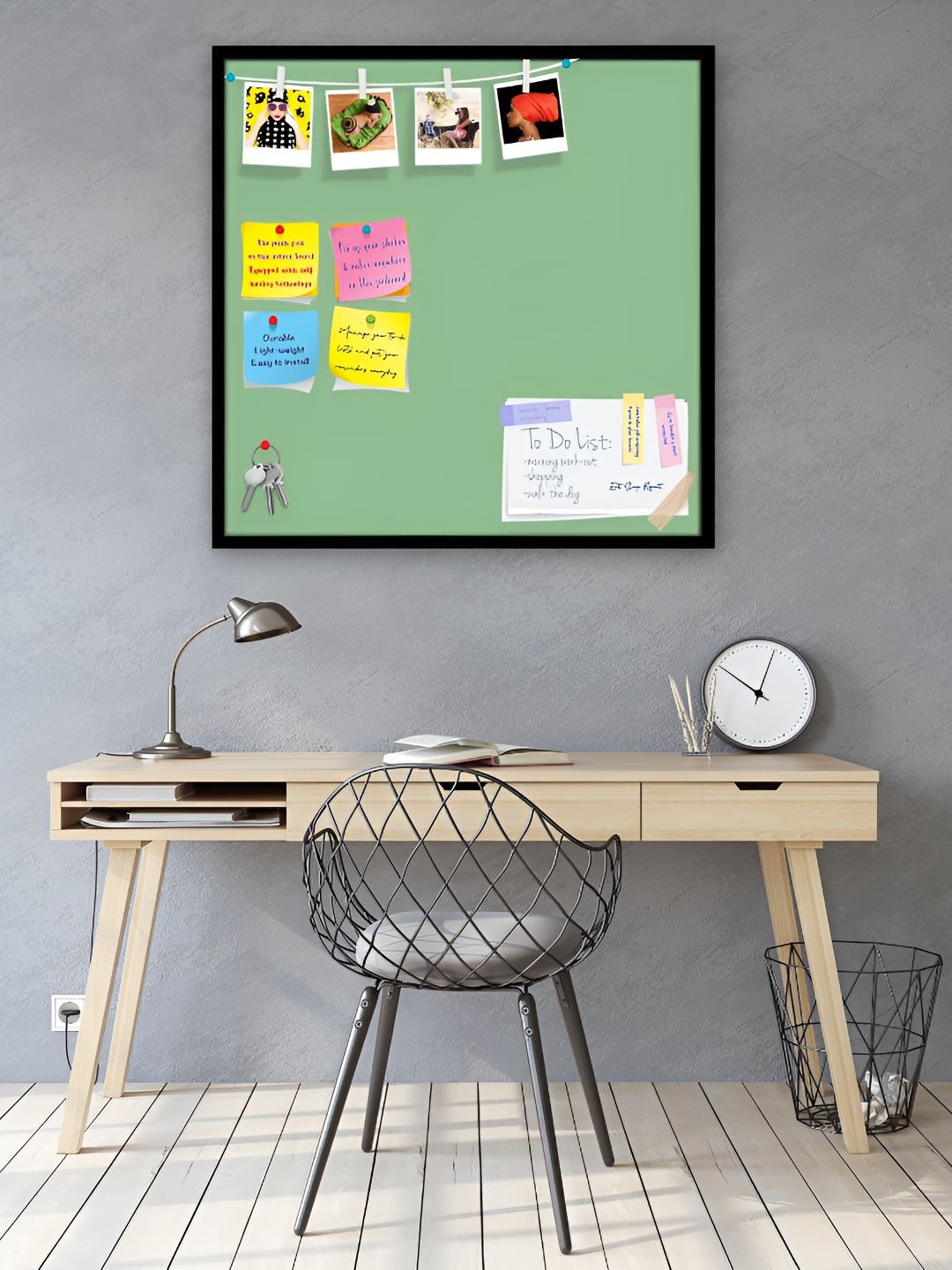 

ArtzFolio Wooden Notice Pin Board, Green