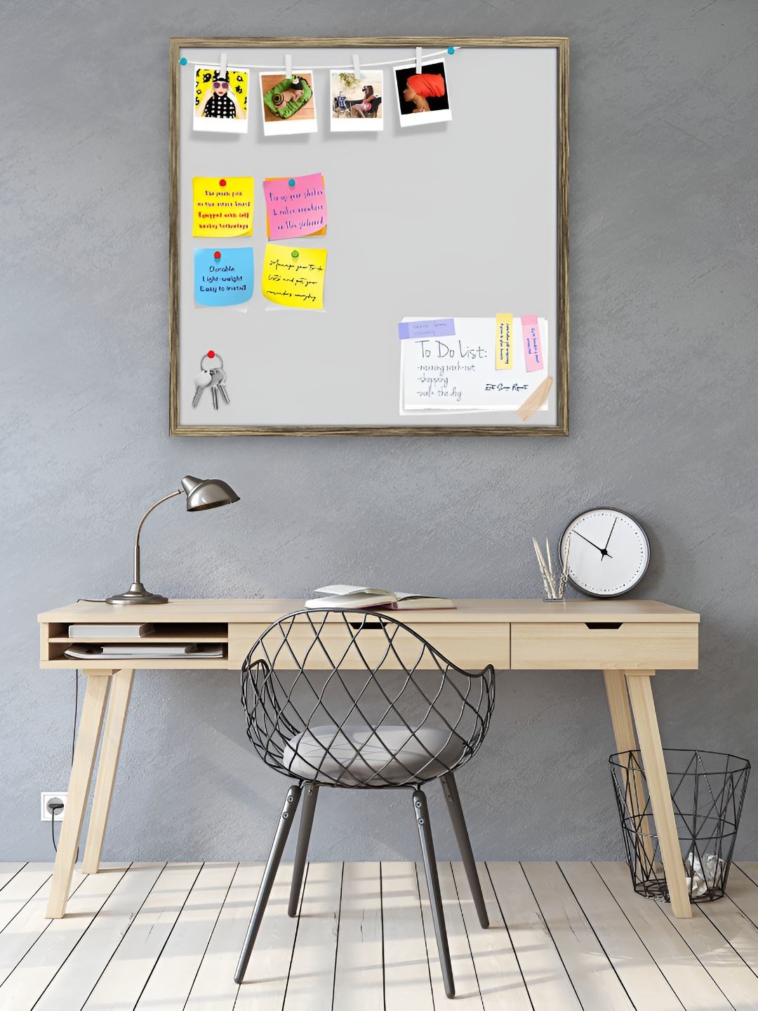 

ArtzFolio Wooden Notice Board, Grey
