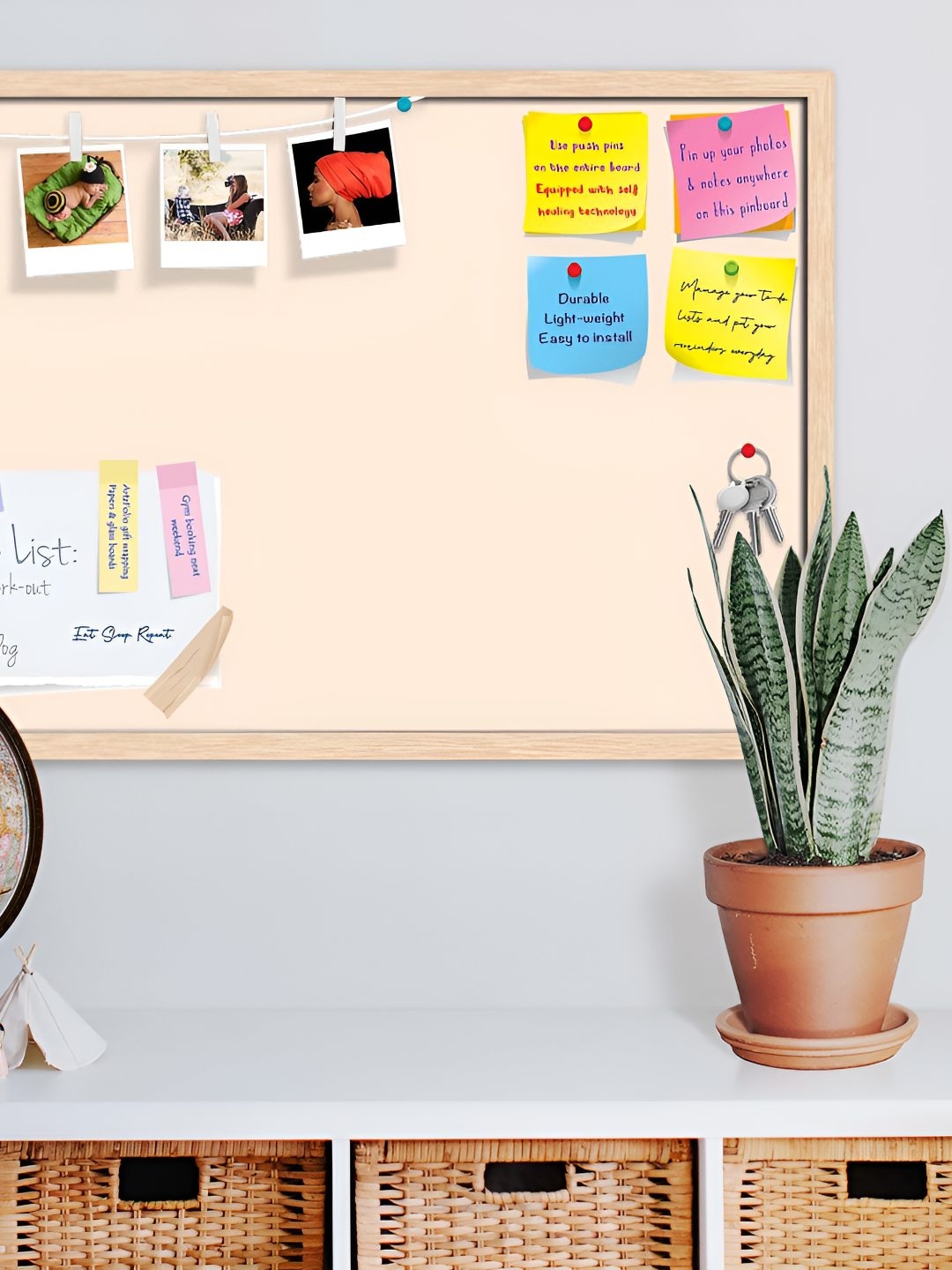 

ArtzFolio Wooden Notice Pin Board, White