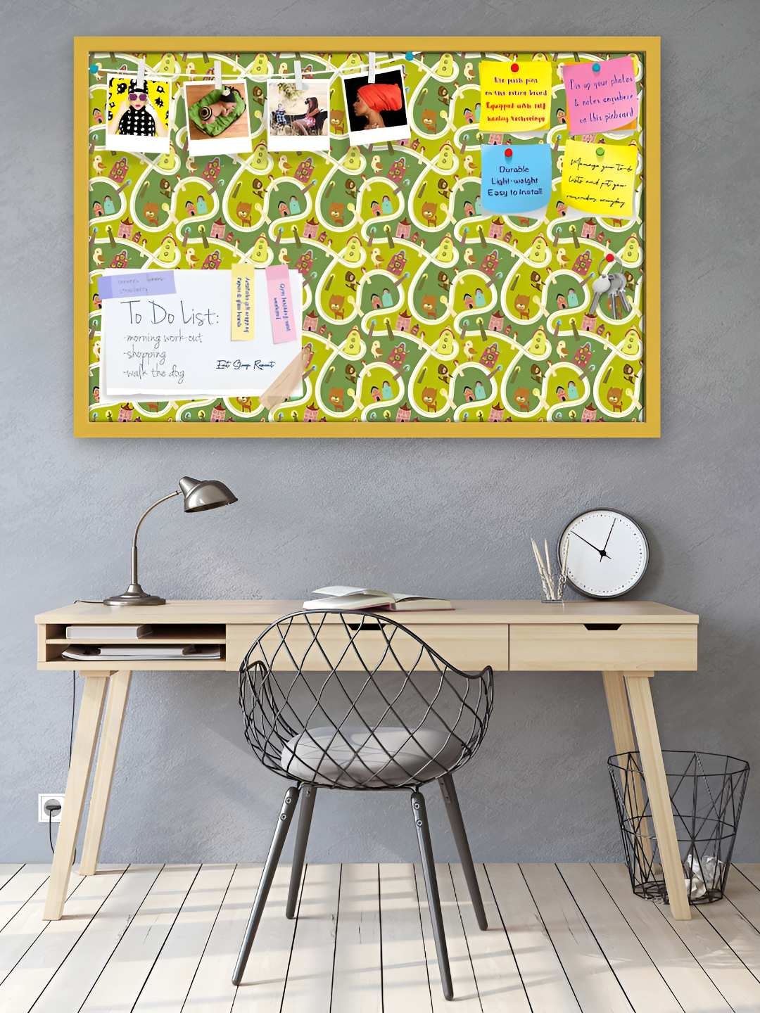 

ArtzFolio Wooden Notice Pin Board, Multi