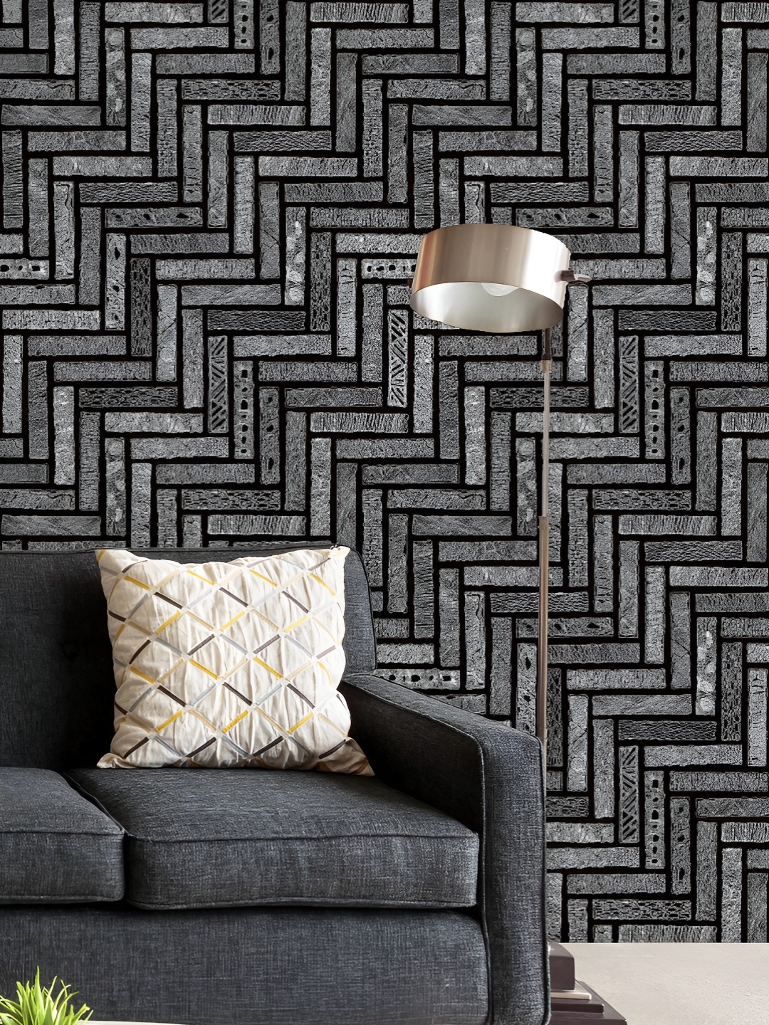 

ArtzFolio Printed UV-Resistant Anti-Bacterial Abstract Doodle Herringbone Peel & Stick Wallpaper, Multi