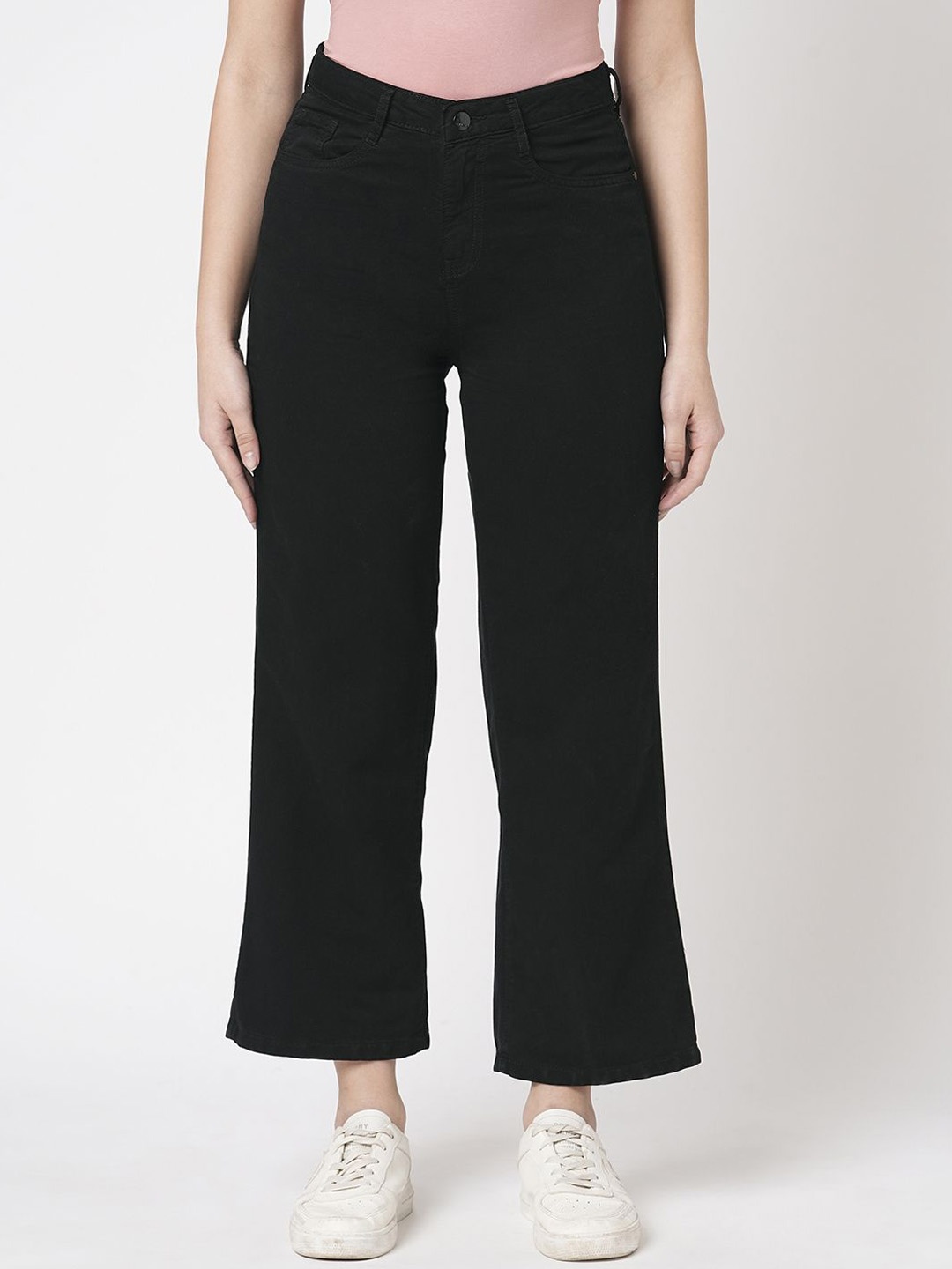 

Kraus Jeans Women Wide Leg High-Rise Jeans, Black