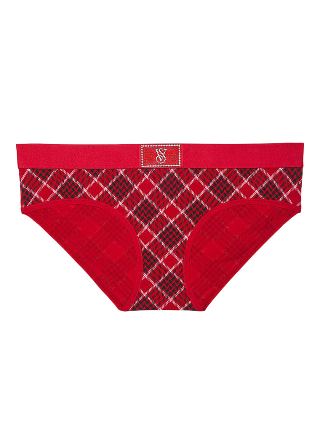 

Victoria's Secret Women Checked Logo Hipster Briefs, Red