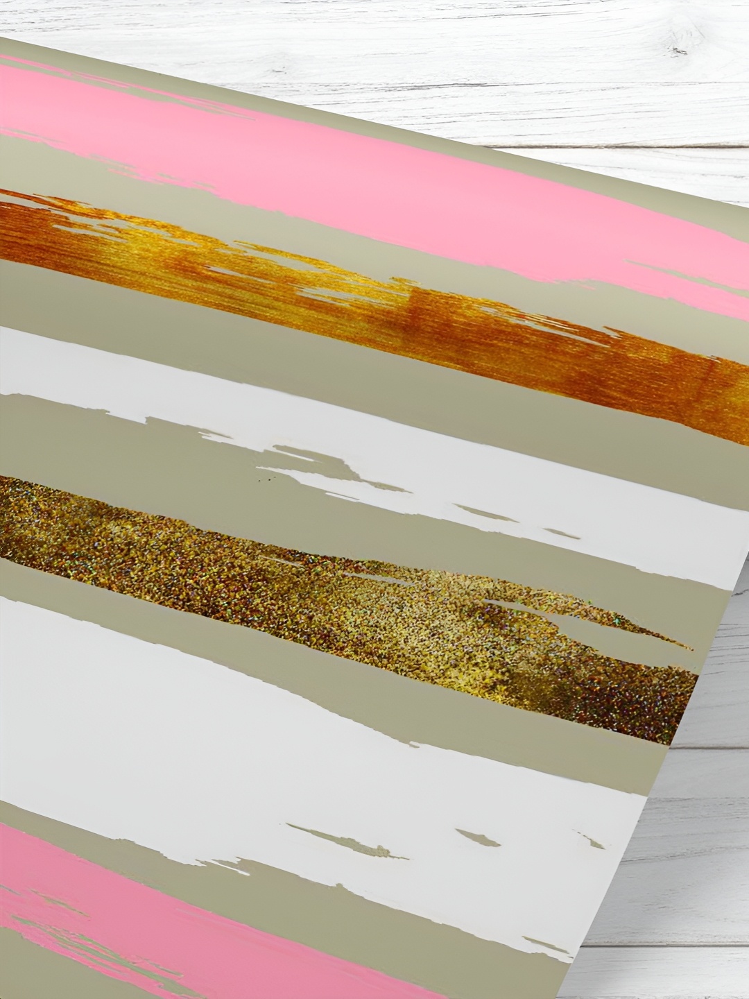 

ArtzFolio Grey & Pink Striped UV-Resistant Peel & Stick Wallpaper