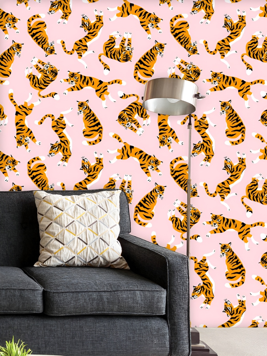 

ArtzFolio Printed UV-Resistant Anti-Bacterial Baby Tigers Peel & Stick Wallpaper, Multi