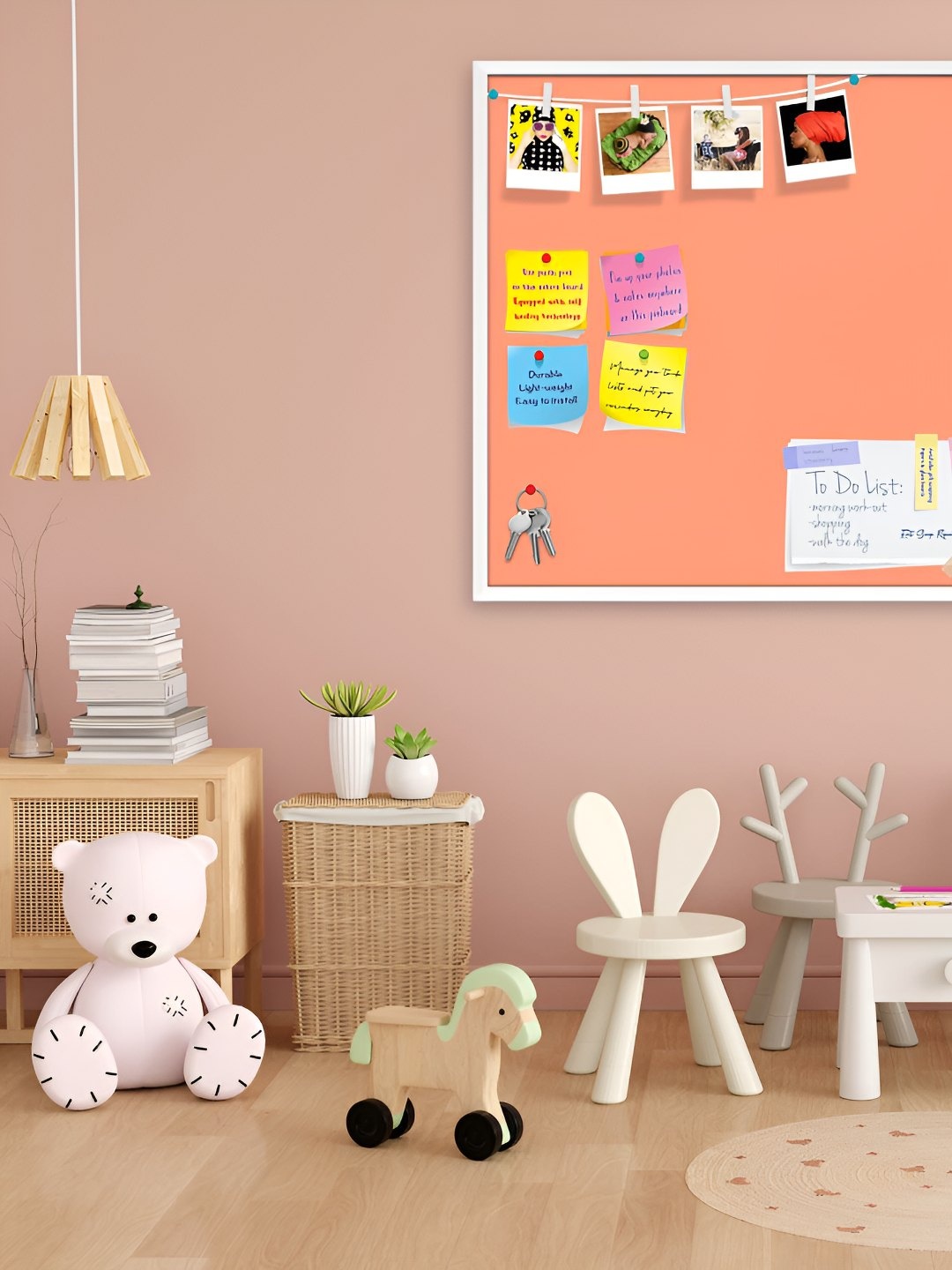 

ArtzFolio Wooden Notice Pin Board, Red