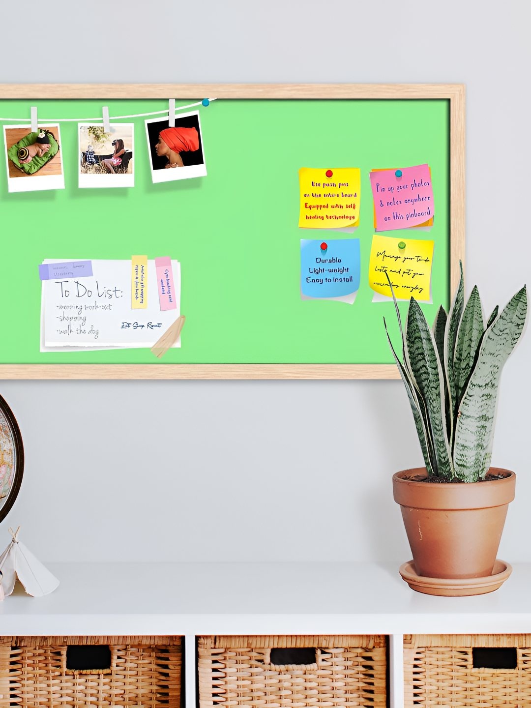 

ArtzFolio Wooden Notice Pin Board, Green