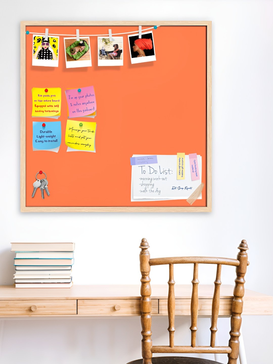 

ArtzFolio Wooden Notice Pin Board, Orange