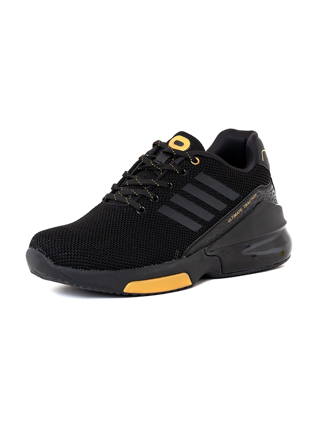 

Khadims Men Lace-Ups Textile Training or Gym Non-Marking Shoes, Black