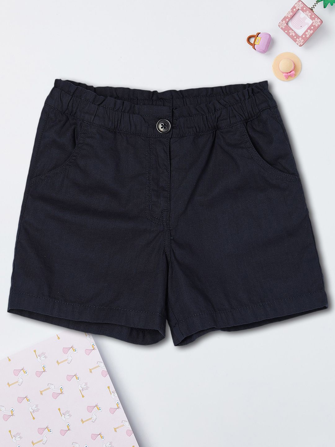 

max Girls Cotton Casual Shorts, Blue