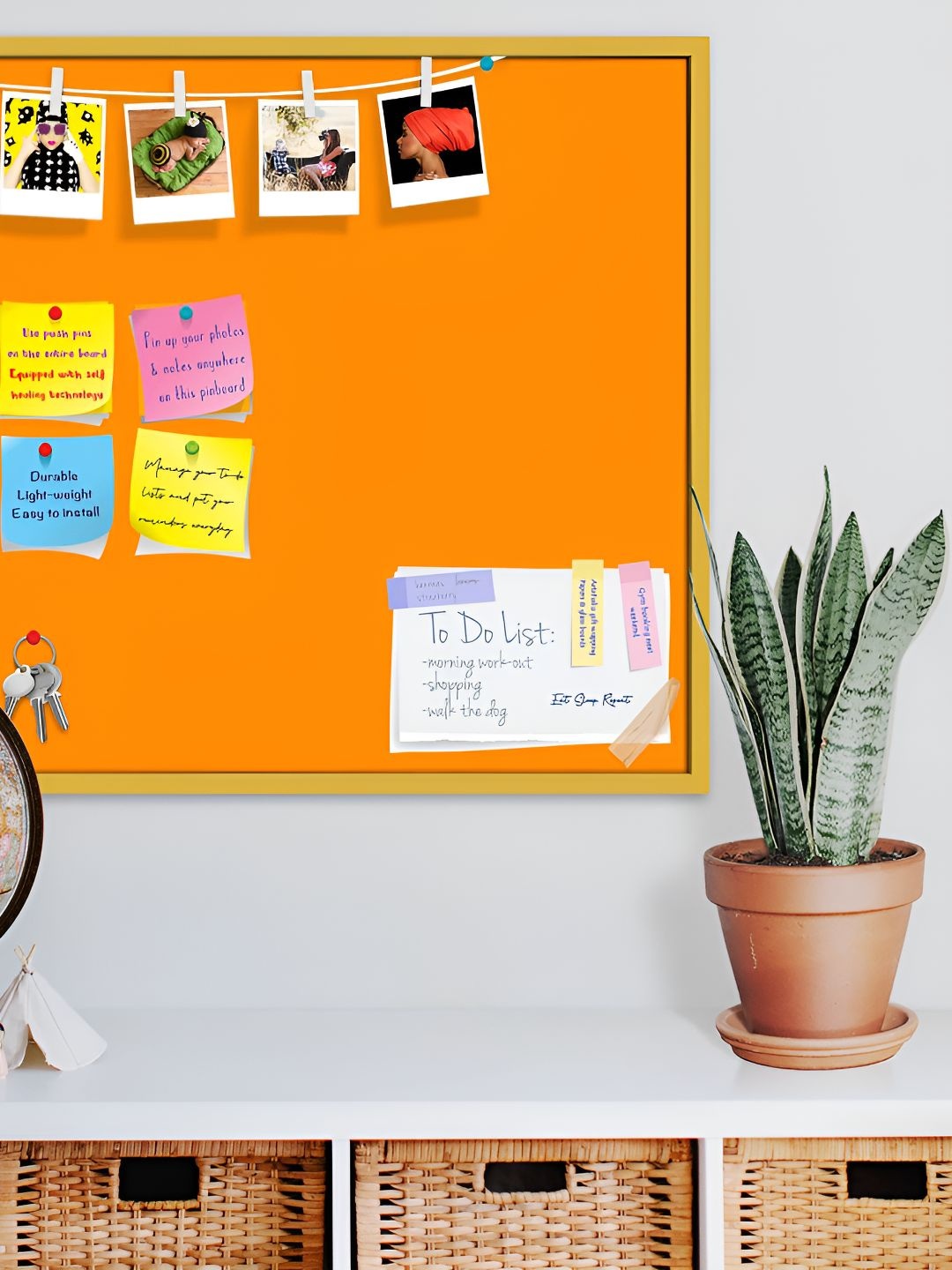 

ArtzFolio Wooden Notice Board, Orange