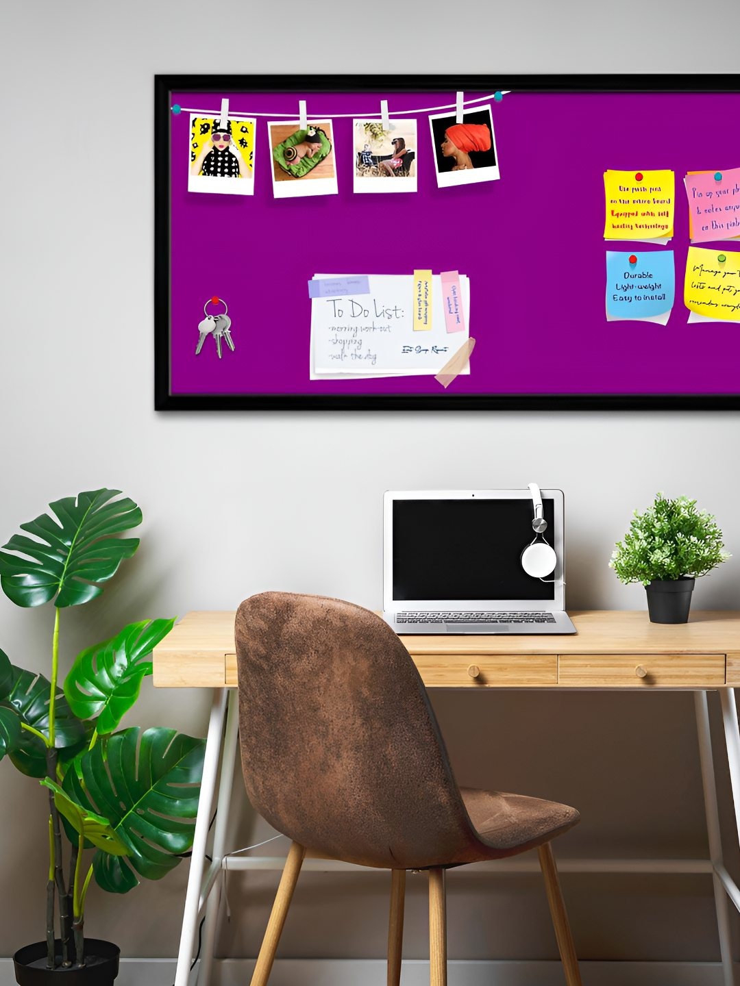 

ArtzFolio Wooden Notice Pin Board, Purple