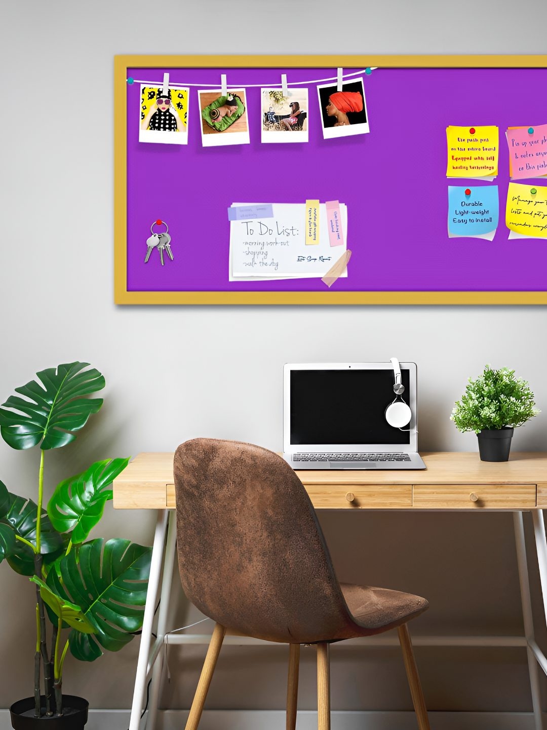 

ArtzFolio Wooden Notice Pin Board, Purple