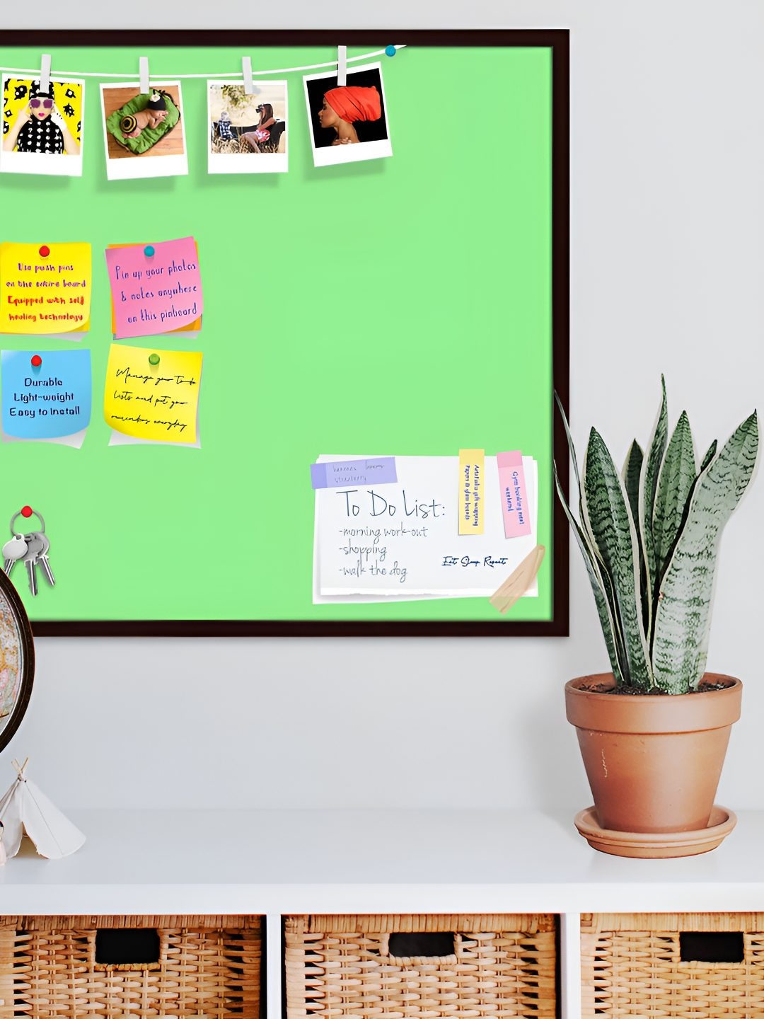 

ArtzFolio Wooden Notice Pin Board, Green