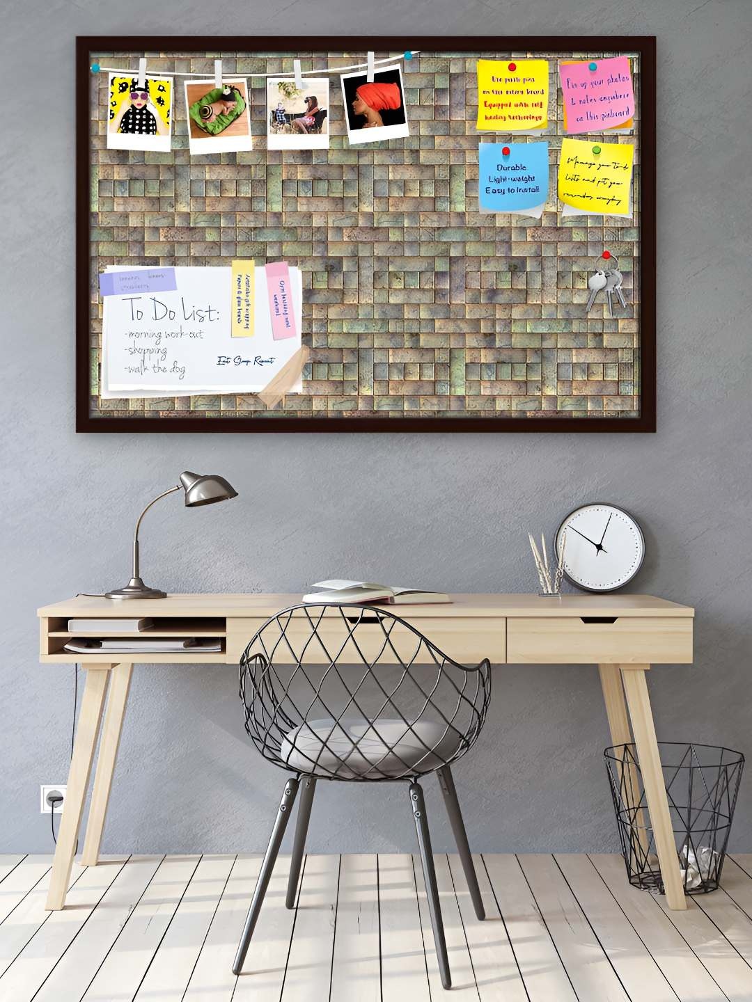 

ArtzFolio Wooden Notice Pin Board, Multi