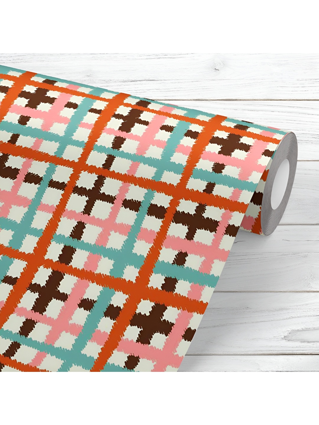 

ArtzFolio Cream-Color & Pink Printed Peel & Stick Wallpaper