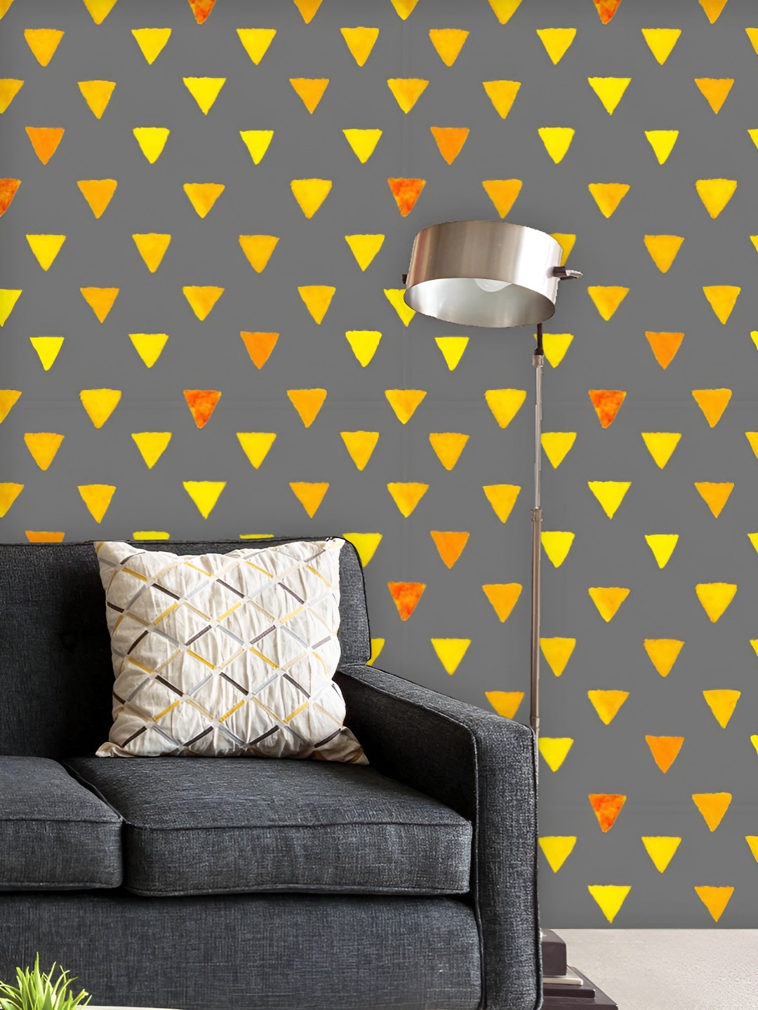 

ArtzFolio Printed UV-Resistant Anti-Bacterial Yellow Watercolor Pattern Peel & Stick Wallpaper, Multi