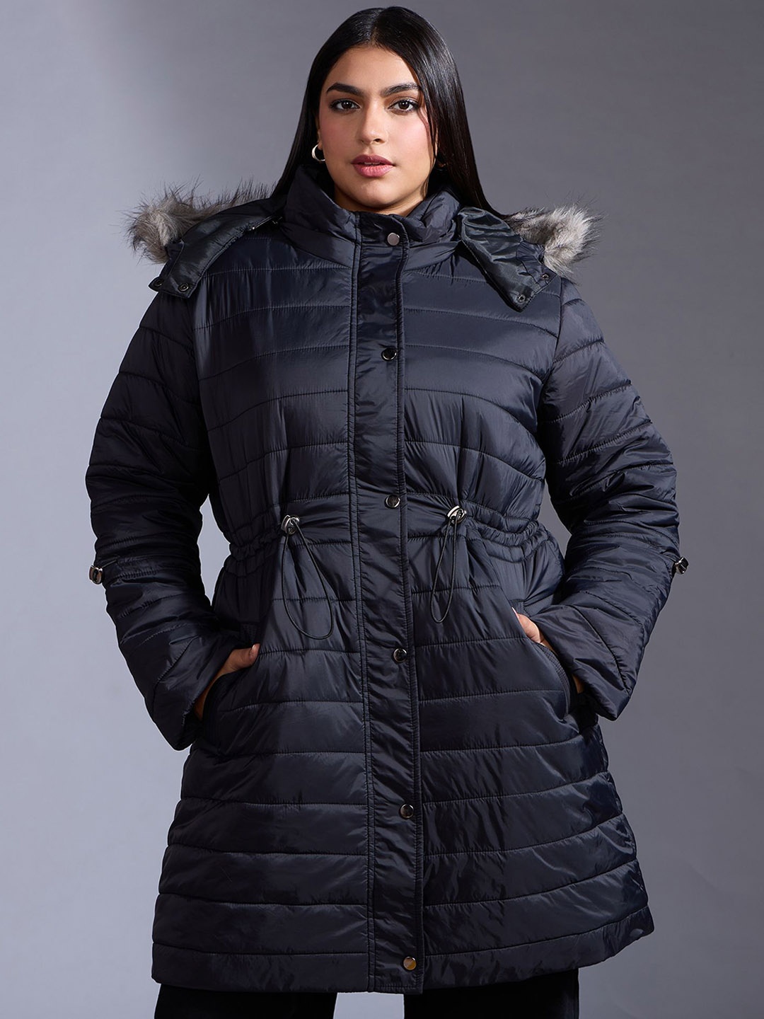 

20Dresses Women Long Sleeves Puffer Jacket, Black