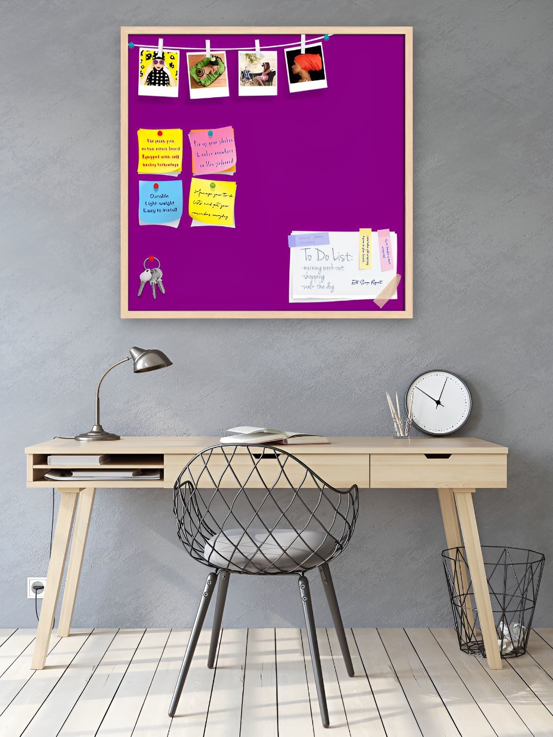 

ArtzFolio Wooden Notice Pin Board, Purple