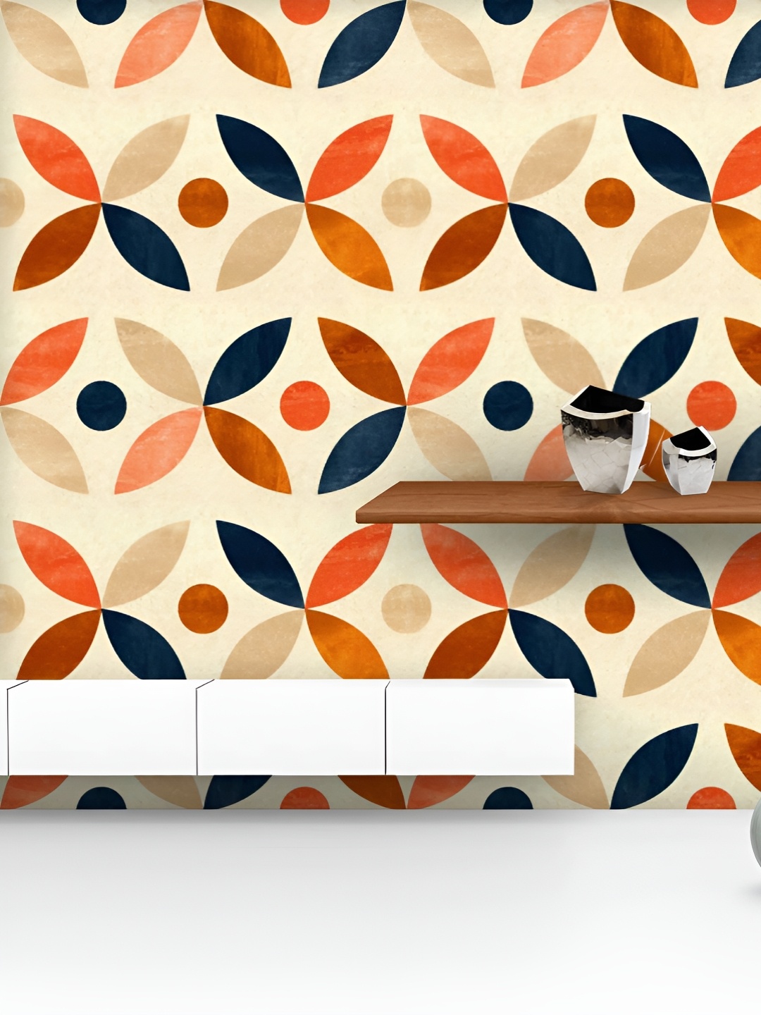 

ArtzFolio Printed UV-Resistant Anti-Bacterial Colorful Shapes Peel & Stick Wallpaper, Multi