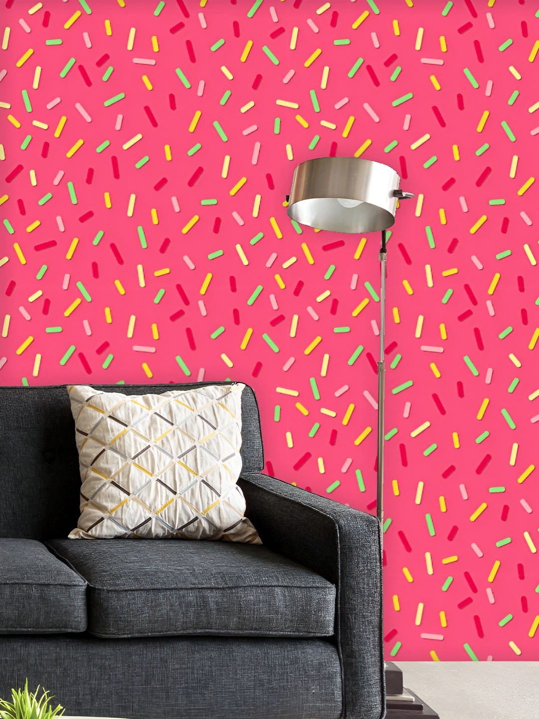 

ArtzFolio Printed UV-Resistant Anti-Bacterial Donut Cream Pattern Peel & Stick Wallpaper, Multi