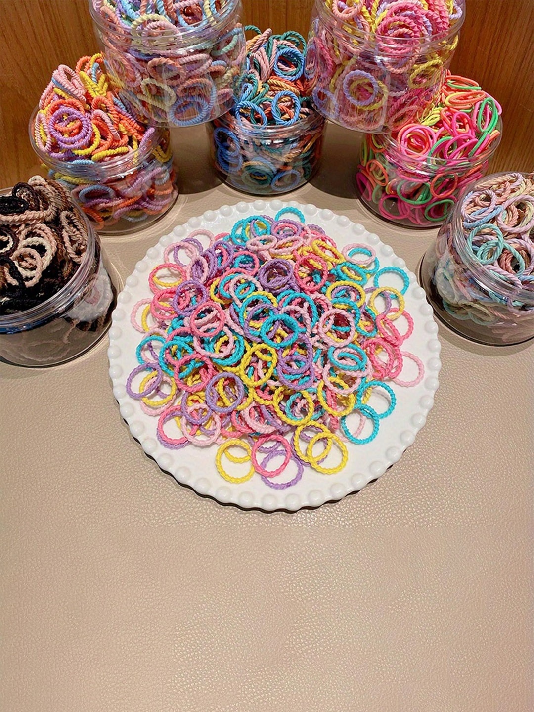 

LYTIX Girls Set Of 100 Elastic Hair Bands- Assorted