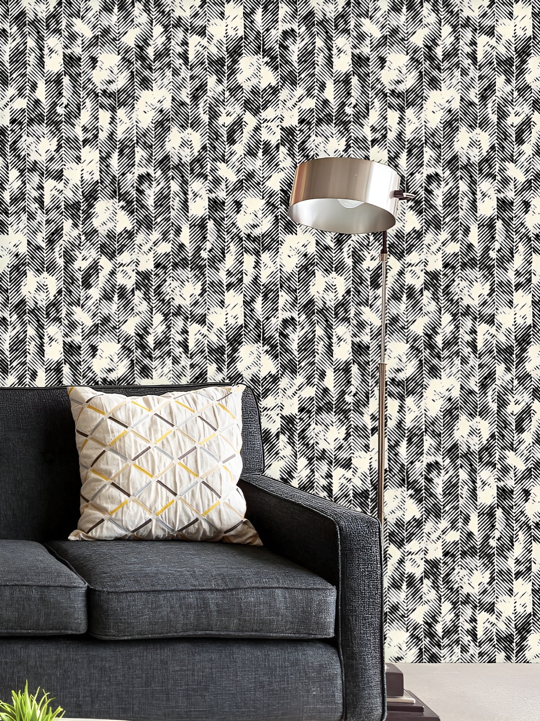 

ArtzFolio Printed UV-Resistant Anti-Bacterial Abstract Herringbone Peel & Stick Wallpaper, Multi